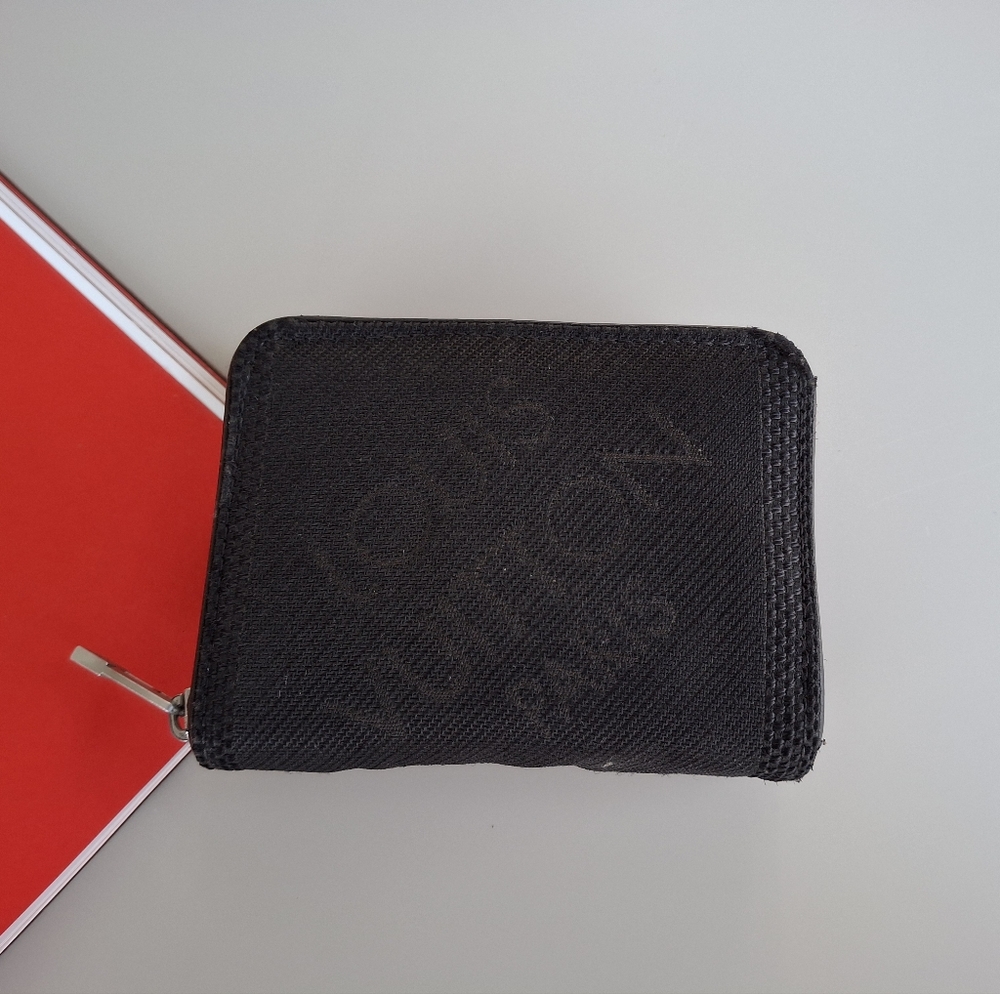 Louis Vuitton Black Denim Zippy Compact Card Holder Wallet